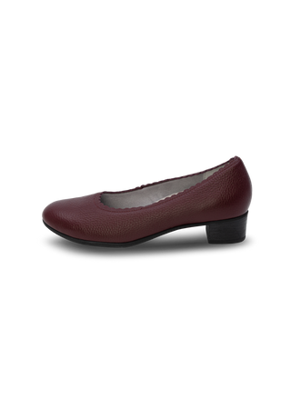 softer Pumps Hirschleder aubergine