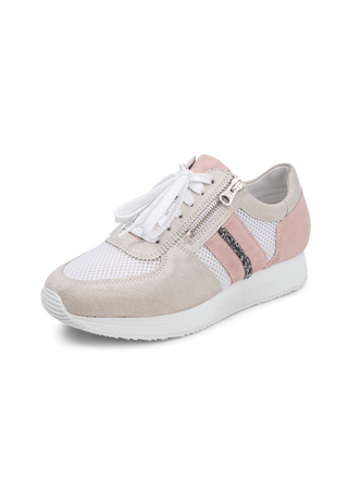 schöner Sneaker Veloursleder rosa