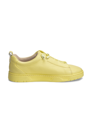 sehenswerter Sneaker Hirschleder hellgelb