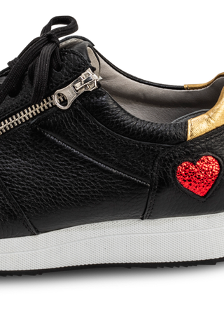 exklusiver Sneaker Hirschleder schwarz
