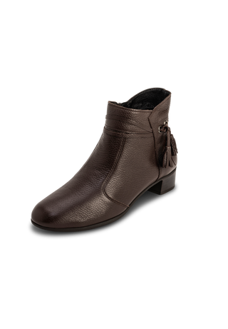 charmante Stiefelette Hirschleder braun