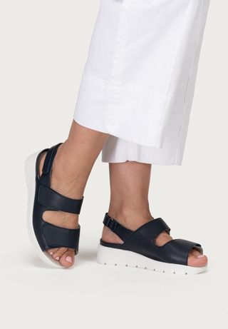 fesche Sandale Nappaleder marine