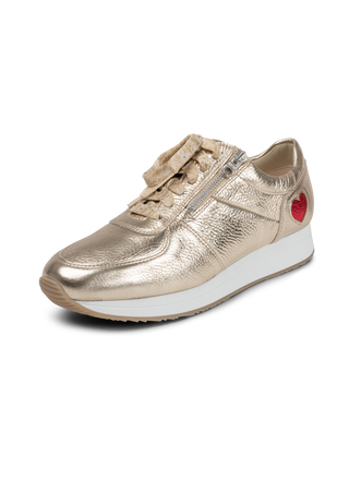 liebevoller Sneaker Hirschleder gold