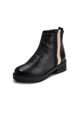 exklusive Stiefelette Hirschleder schwarz