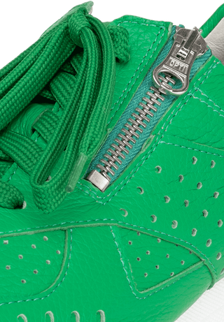 moderner Sneaker Hirschleder grün