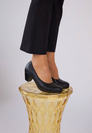 klassischer Pumps Hirschleder schwarz