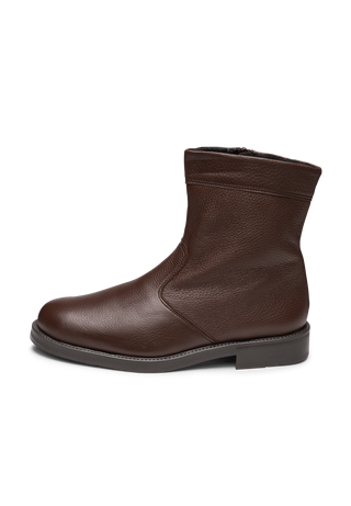 elegante Stiefelette Hirschleder braun