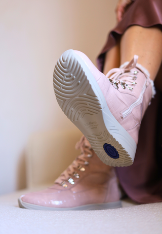 Kroko Stiefelette vitaform Stretch rosa