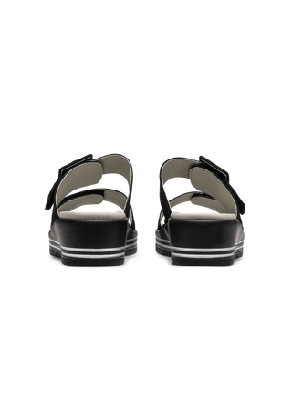 modische Pantolette Softnubuk schwarz