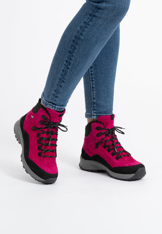 begehrte Trekking-Stiefelette Veloursleder pink