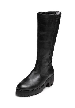 atemberaubender Stiefel Lammnappa schwarz