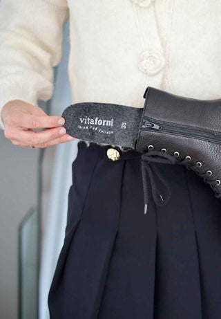 sehenswerte Stiefelette Hirschleder schwarz