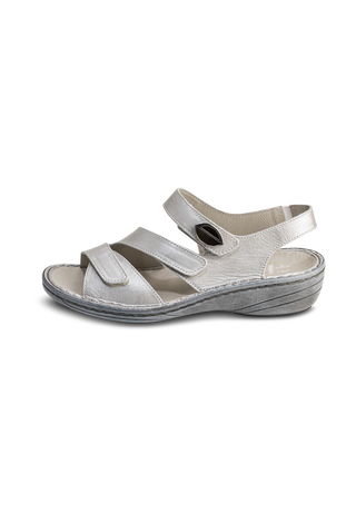 schmeichelnde Sandale Softnappa offwhite/metallic