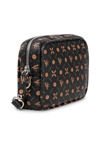 praktische Tasche Hirschleder schwarz/camel
