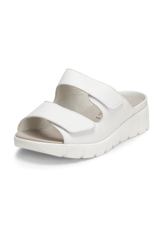 bequeme Pantolette Softnappaleder weiß