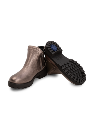 vielseitige Stiefelette Hirschleder bronze