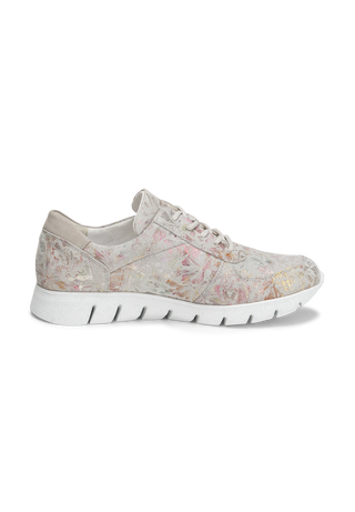 urbaner Sneaker Veloursleder hellgrau