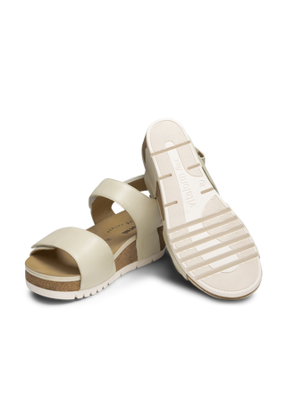 sehenswerte Sandale Softnappaleder creme