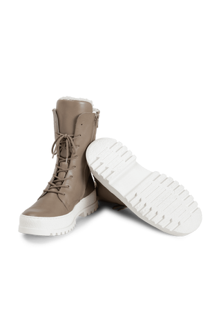 geniale Stiefelette Softnappaleder taupe