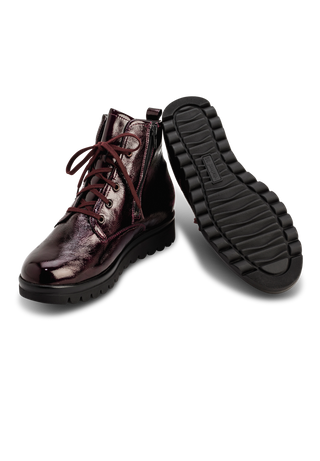 verführerische Stiefelette Softlack bordeaux