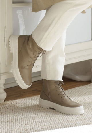 geniale Stiefelette Softnappaleder taupe