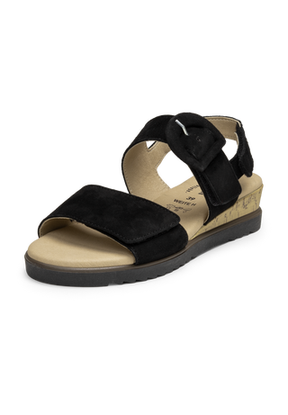 zarte Sandalette echt Leder schwarz