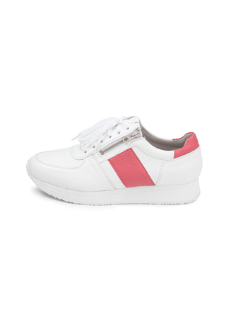 femininer Sneaker Hirschleder weiß/pink