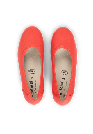 femininer Pumps Hirschleder koralle