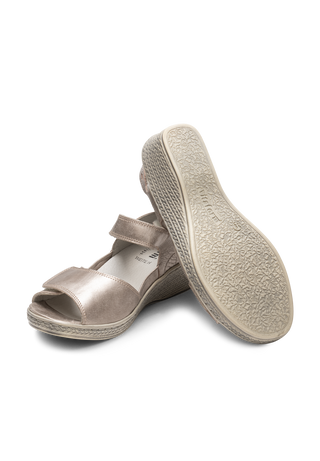 beeindruckende Sandalette Nubukleder rose