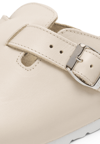 olivenblattgegerbter Clog Softnappa beige