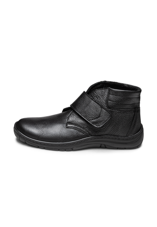 klassische Stiefelette Elchleder schwarz