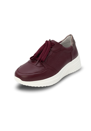 softer Sneaker Hirschleder aubergine