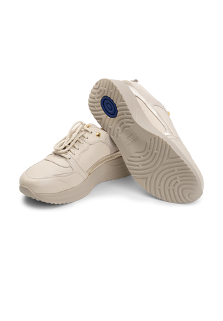 sportlicher Sneaker Hirschleder beige