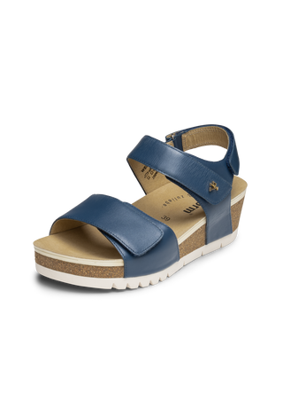 sehenswerte Sandale Softnappaleder jeansblau