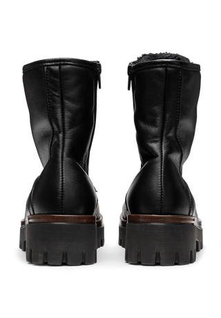 charismatische Stiefelette Nappaleder schwarz