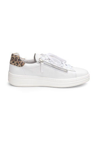 stilvoller Sneaker Hirschleder weiß
