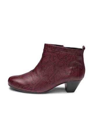 reptil Stiefelette Hirschleder  bordeaux