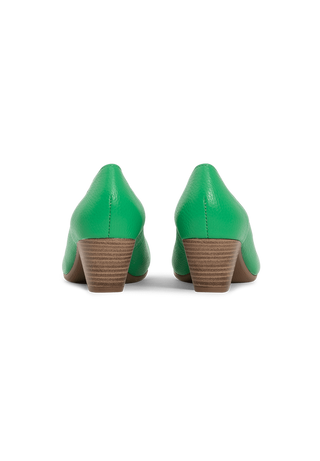femininer Pumps Hirschleder grün