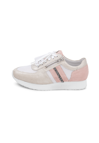 schöner Sneaker Veloursleder rosa