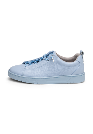 sehenswerter Sneaker Hirschleder hellblau