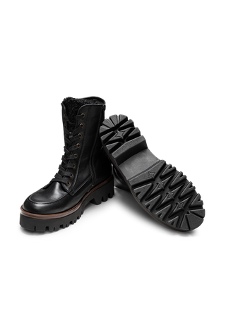 charismatische Stiefelette Nappaleder schwarz