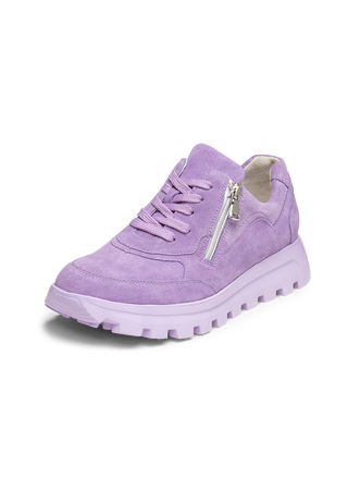 hervorstechender Sneaker Veloursleder lavendel
