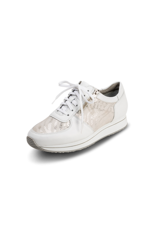 zebra Sneaker Hirschleder weiß/zebra