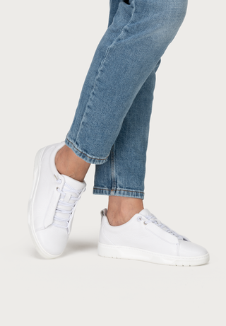 sehenswerter Sneaker Hirschleder weiß