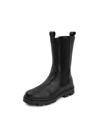 legerer Stiefel Hirschleder schwarz