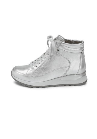 aktueller Sneaker-Boots Softnappaleder silber