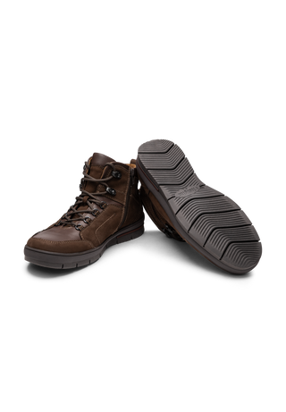 aktive Trekkingstiefelette Nubukleder braun