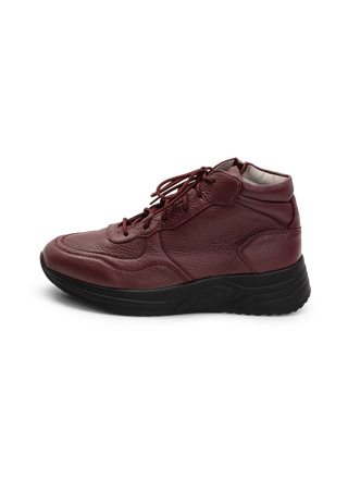 fabelhafte Stiefelette Hirschleder aubergine