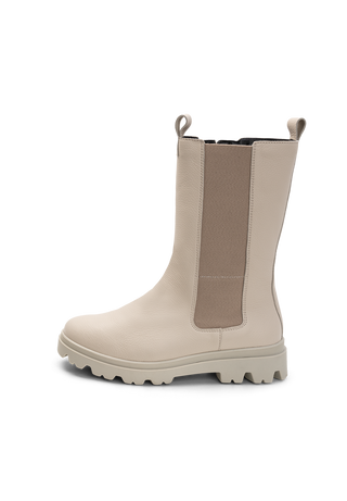 legerer Stiefel Hirschleder beige