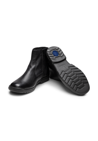 edle Stiefelette Hischleder schwarz